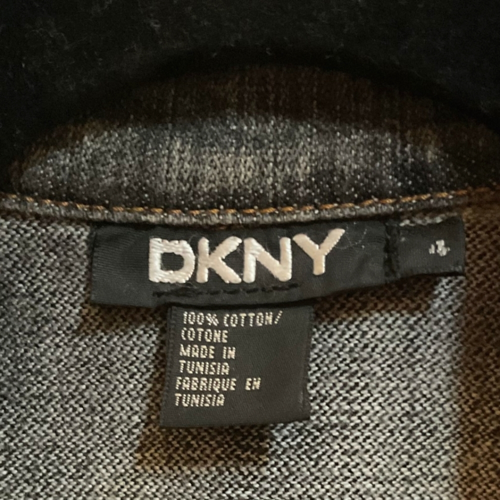 DKNY Vintage, Rare Beautiful Distressed Full Length Denim Coat - Picture 6 of 10